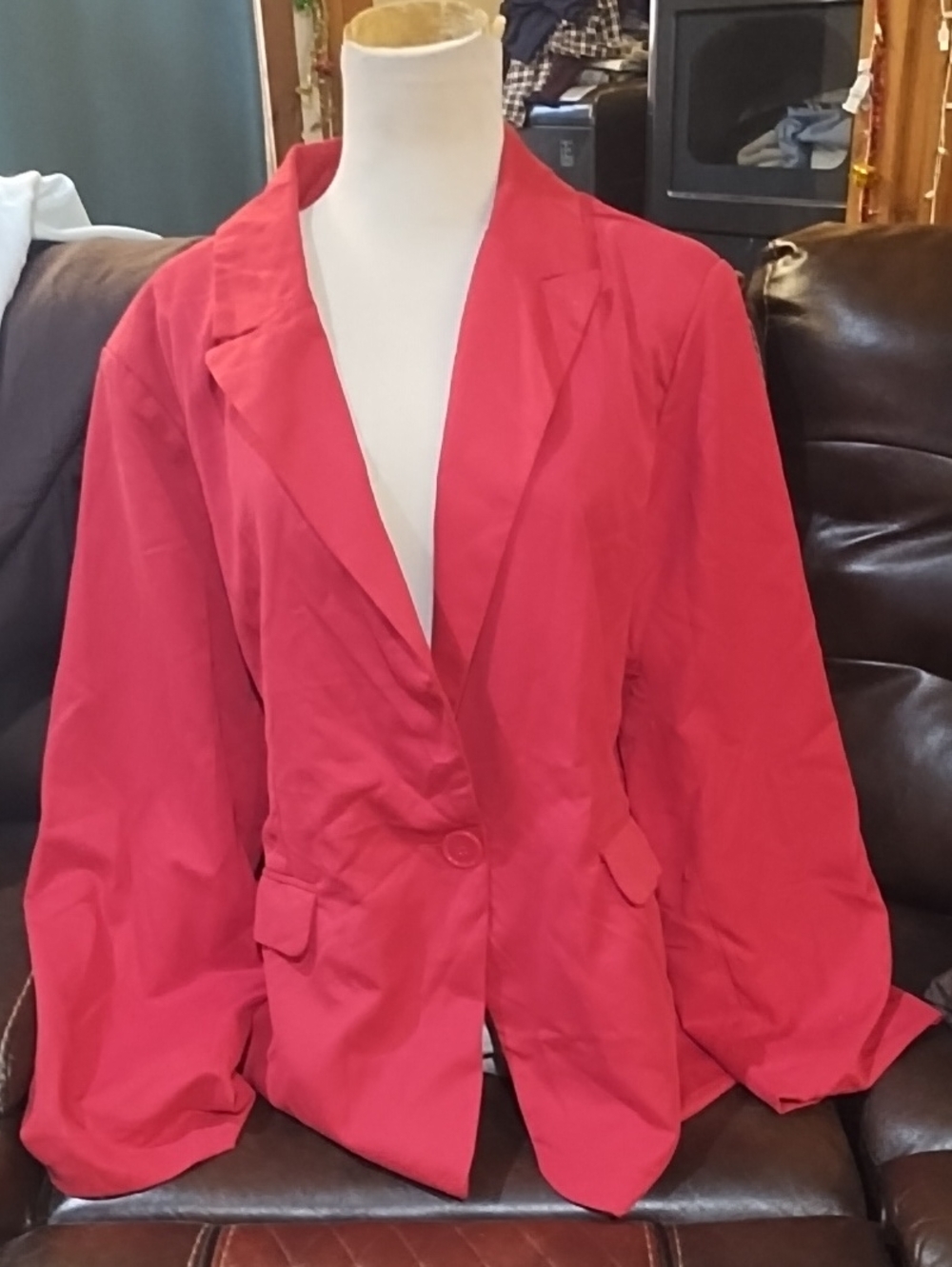 Classic Women's Red Blazer Jacket